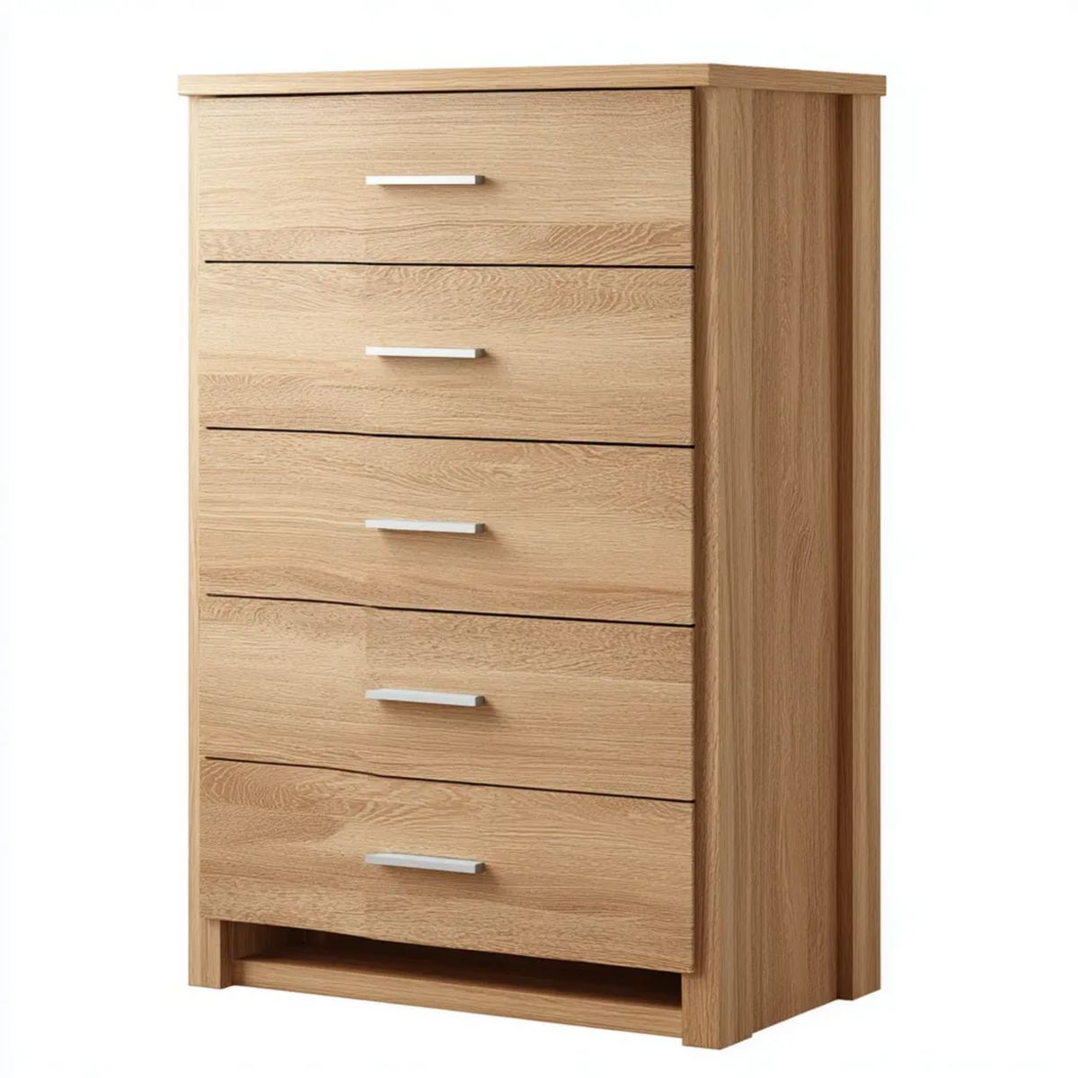 Komoda z 5 szufladami z płyty laminowanej, dąb sonoma, 80 × 40 × 120 cm