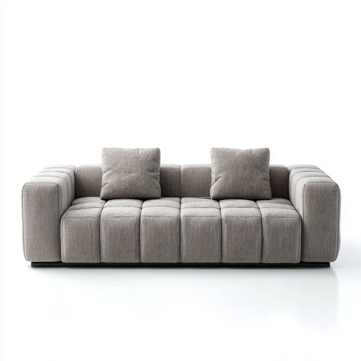 Trzyosobowa sofa beżowa z tapicerką sztruksową 230 x 100 x 75 cm