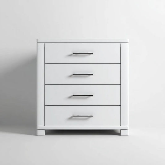 Biała komoda z 4 szufladami z płyty MDF 80 x 40 x 90 cm